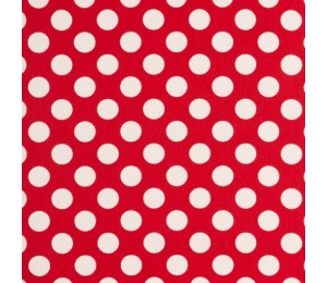 Dekostoff Canvas Sevenberry red dots